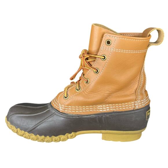L.L. Bean Women’s Brown Leather Waterproof Duck Boots SIze US 8 - Picture 2 of 9